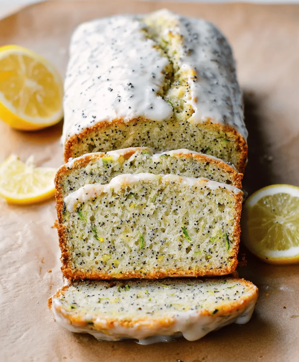Moist Lemon Poppy Seed Zucchini Bread Recipe