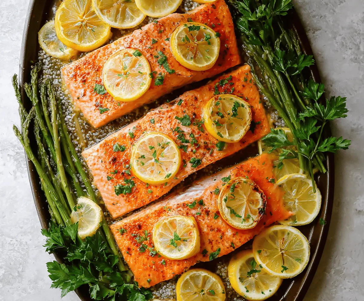 Easy Sheet Pan Honey Lemon Salmon Recipe