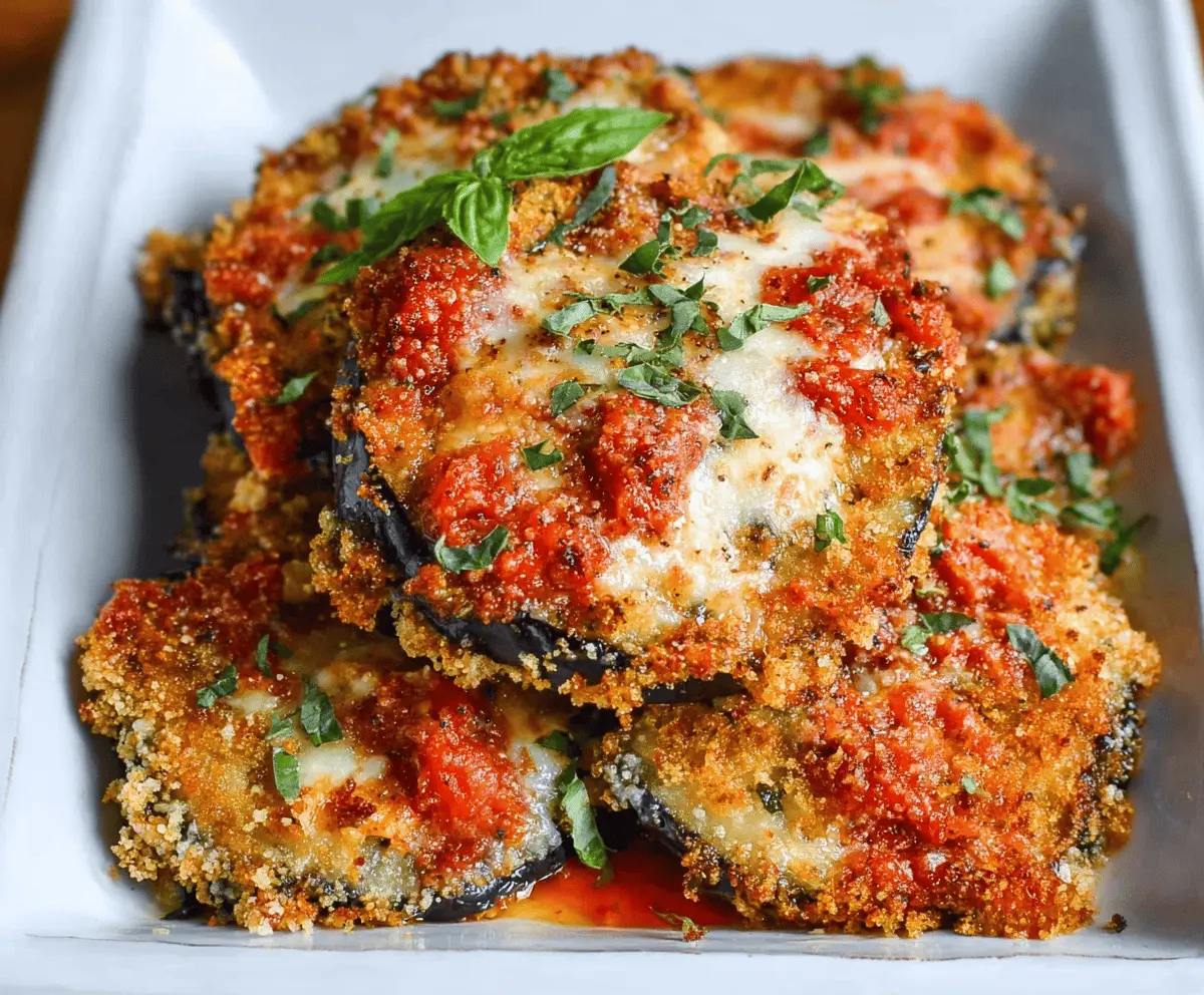 Crispy Baked Eggplant Parmesan Recipe
