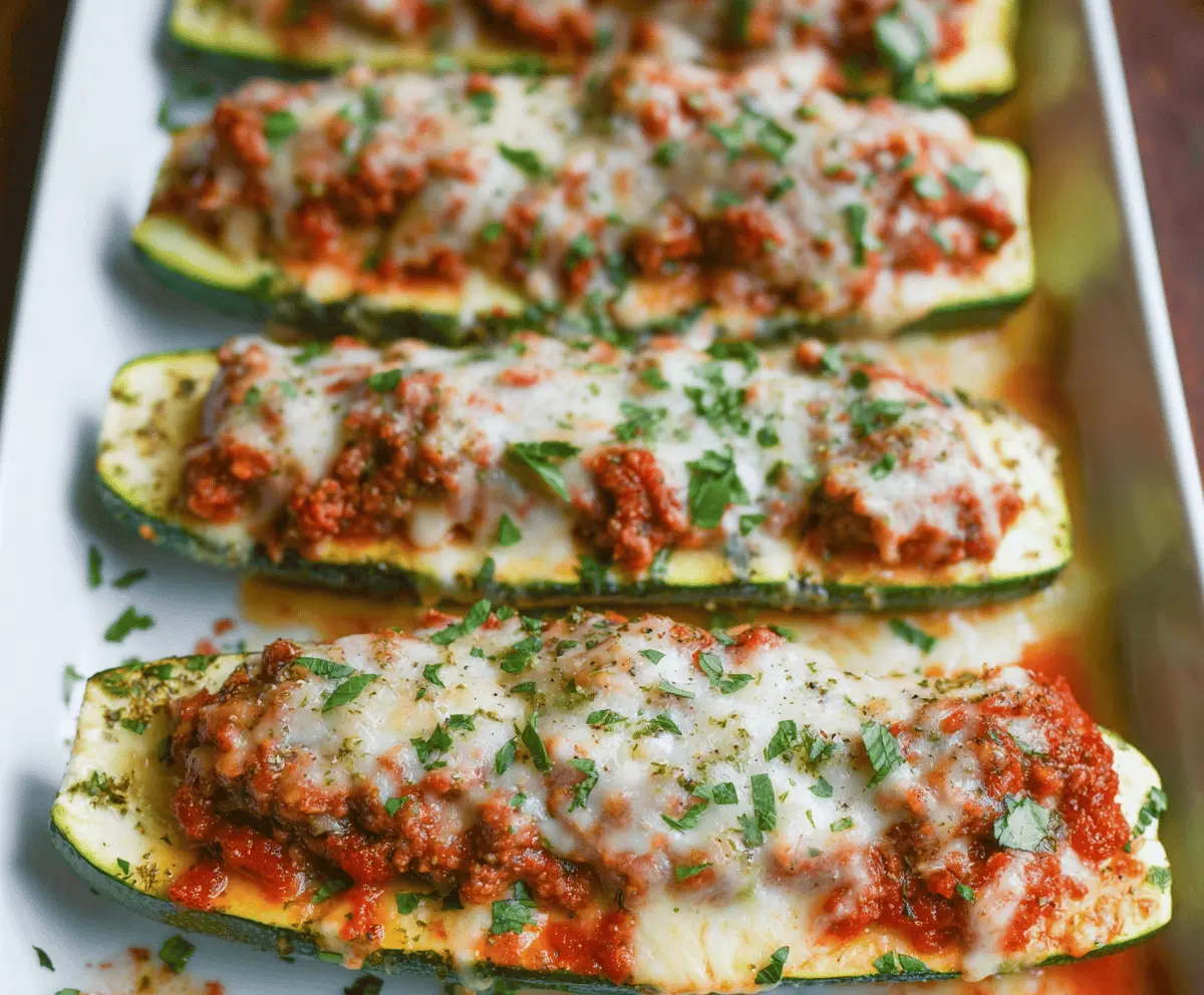 Easy Lasagna Stuffed Zucchini Boats Recipe