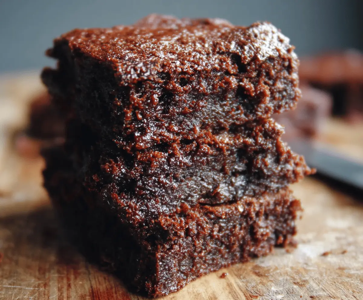 Easy 3 Ingredient Zucchini Brownies Recipe
