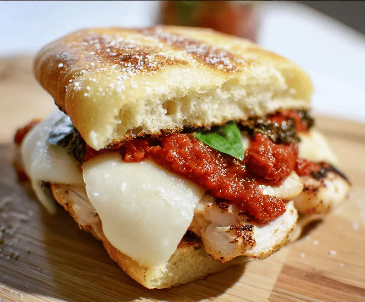 Easy Grilled Chicken Parmesan Sandwich Recipe